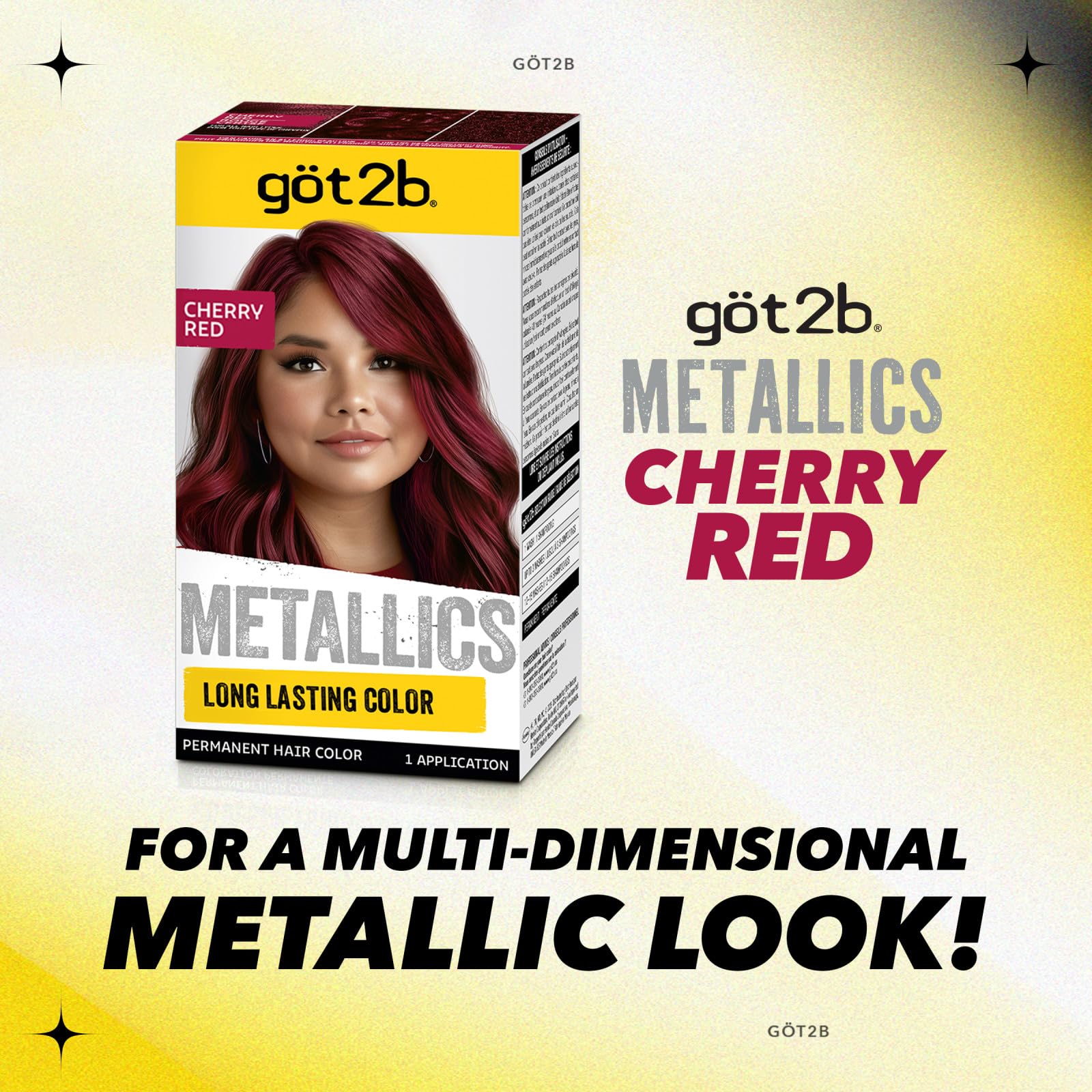 Amazon.com : got2b Metallics Permanent Hair Dye, Cherry Red M70